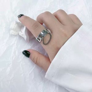 Wholesale thai silver ring for sale - Group buy S925 Sterling Silver Ring Women s Net Red Korea East Gate Thai Girls Chain Cool Wind Versatile KK3C