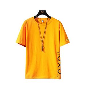 Męskie Koszulki 2021 Moda T Shirt Mężczyźni i Kobiety Casual Okrągła Neck Krótki Rękaw Hip Harajuku Tshirt Summer Bawełna Streetwear Topy T-Shi