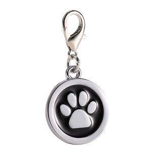 Metalowy Pet Tag Cynkowy Epoksyd Identity Card Dog Pies Marka Footprints Cat Dog Collar Akcesoria