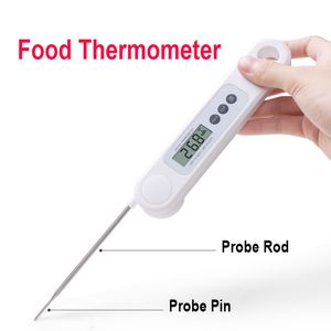 Instant Lesen Digitales Lebensmittelthermometer großhandel-Sofortiges Lese Fleisch Thermometer schnelle präzise digitale Lebensmittel Thermometer mit Hintergrundbeleuchtung mit Hintergrundbeleuchtung Faltbarer Sonde für tiefer Fry BBQ Grill und Braten