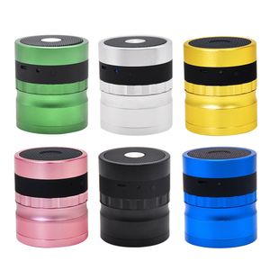 HoneyPuff Premium Fumar Bluetooth Bluetooth Speakers Herb Moedor Pólen Catcher 62mm Diamante Dados Dentes Tobacco Grinder