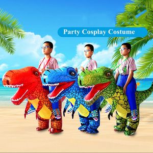 Maskot KostümleriNew Varış Çocuk Dinozor Şişme Kostümleri Cadılar Bayramı Partisi Rol Oynamak Disfraz Çocuklar T-Rex Dressmascot Bebek Kostüm