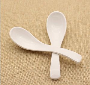 Imitation Porcelain Dinnerware Traditional Chinese Small Soup Spoons Chain Restaurant With Melamine Spoon A5 Tableware SN3916