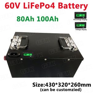 GTK LIPHIUS LIFPO4 60 V 80AH 100AH ​​Bateria para Sistema Solar Home Storage Telecommunication Station + 10A carregador