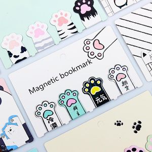 Bookmark 4pcs Magnetic Bookmarks Animal Magnet Paper Markers Page Clips Book Mark For Students Office Reading Stationery Kids