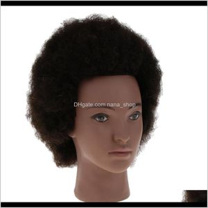 Heads Cosmetology Afro Mannequin Head w/ Yak Hair för flätning av skärning av qyhxo dtpyn