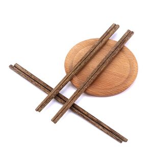 箸10ペアの中国の天然木の健康漆ワックス食器の食器寿司の再利用可能な日本語