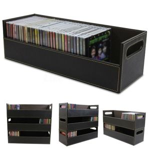 CD DVD Disk Drive Mobile Storage Box Case Rack Holder Stacking Tray Shelf Space Organizer Container Electronic Parts Pouch 211112