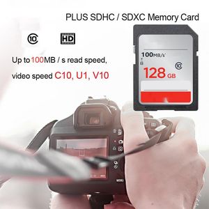 Scheda SD grande da 16 GB 32 GB 64 GB 128 GB 256 GB C10 80 Mbps UHS-I SD 80 MB per riprese con videocamere con fotocamera nell'imballaggio al dettaglio