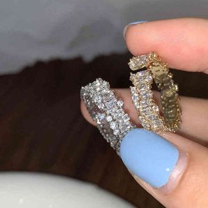 S925 sterling silver super flash rhinestone öppen ring 2021 nisch design pekfinger mode personlig