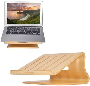 Ahşap dizüstü standı, 10-16 inç laptop için hava solunum yuvaları ile dizüstü tutucu standı / dizüstü bilgisayar, göz seviyesi ergonomik, kompakt stabil