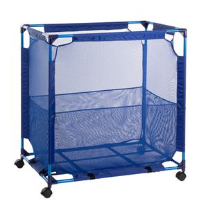 Swim Pool Storage Basket collect dirty clothes bags Swimming ring water tools make venue clean tidy save space PVC Pipe Nylon Mesh