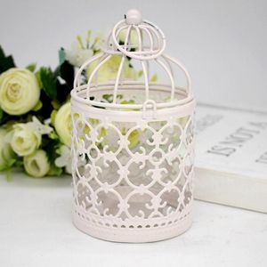 Candle Holders Cute Hanging Bird Cage Candles Holder Retro Iron Candlestick Lantern Accessories Decor Home Decoration Party K4R9