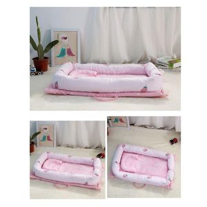 Baby Nest Bed Crib Portable Removable Travel For Children Infant Kid Cotton Cradle Born Bumper Bedding Sets