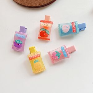 Ny Korea Fashion Children's Simple Cute Transparent Jelly Candy Duckbill Clip för Sweet Girl Princess Hårspinnar Hårtillbehör