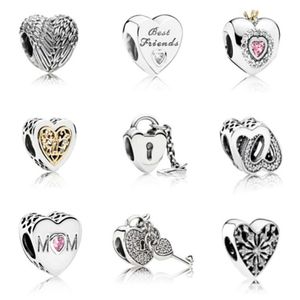 Wholesale angel charm resale online - Memnon Jewelry Sterling Silver Charm Angel Heart Friend Daughter Mom love hearts Charms Beads Fit Bracelets DIY for Women Gift to Mum