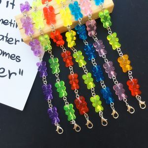 Handmade 3 D Cartoon Bear Beaded Strands Lovely Candy Color Animal Bracelets Funny Jewelry Summer Holiday Bracelet For Women Girls