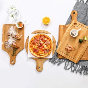 50 sztuk Bambusowe Bloki do siekania 33 * 18 * 1 cm 40 * 24 * 1 cm Nie Drewniane deski do krojenia Pizza Owoce Płyta Płyta Bambusowa Krojenia Blok Pieczenia Narzędzie DHL Dostawa DHL