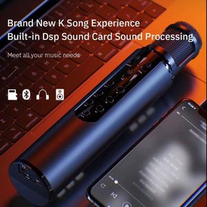 Trådlös Bluetooth-mikrofon Handhållen Portable Karaoke Mic med högtalare Professionell Hem KTV-spelare Sång för telefon PC