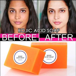 140 g Kojic Acid Soap Mörk Svart Hud Ansiktsljusning Handgjorda Glutation Tvålar Blekning Ljusare