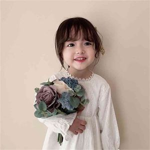 Girls'Dresses Bebekler 'Süper Occidental Stil çocuk Uzun Kollu Kızlar'Princess Elbiseler Küçük Kız Giyim 210331