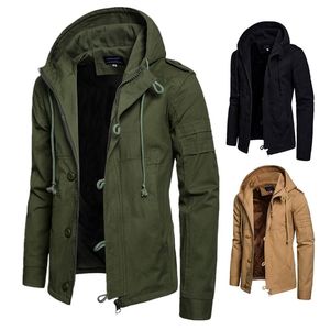 Mens Military Casual Coat Autumn Hooded Men's Jacket Fashion Slim Fit Male Brand Clothing EU Size 211029