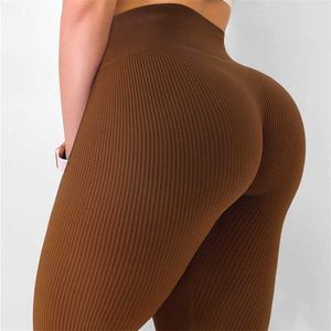 Chleisure Sexy Bubble Butt Legginsy dla Fitness Kobiety Legginsy Push Up Legging Sport Femme High Talia 211215