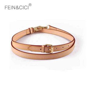 Bag strap 100% genuine leather cowskin brand handbag strap Replacement shoulder belts designer oxidation bag parts accessories 211213