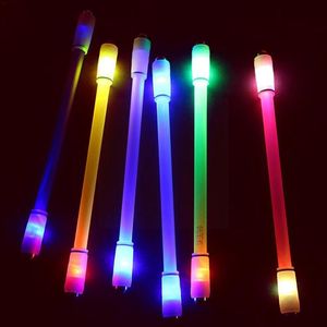 Caneta de jogos de giro das canetas de esferográfica para crianças luz colorida colorida led flash brinquedo school shool p7y3