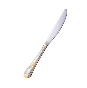 2021 4Pcs /set Gold-plated cutlery Stainless Steel Flatware Set Western Tableware Dinnerware Knife Spoon Fork Hotel Home steak knives forks