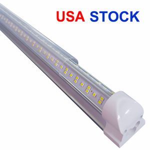 Integração em forma de V Integrar TUBO DE LED T8 2 4 5 6 8 pés Lâmpada fluorescente 144W 8FT 6rows LEDs Tubos de Luz LED Loja de iluminação 85-265V