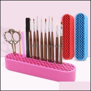 Kits Art Salon Health Beautysile Nail Pen Holder Makeup Brush Display Stand Storage Case Desk Organizer1 Drop Delivery 2021 AEXYG