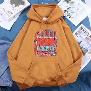 Röd cykel expo cool grafisk utskrift Streetwear kvinna hajuku vintage hooded 2021 Spring hoodies hip hop fleece kvinnlig hoody y0820