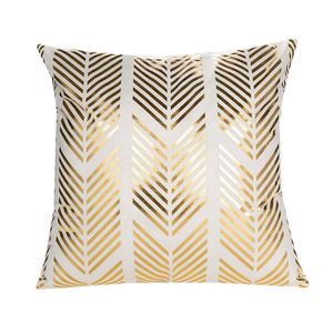 Almofada/travesseiro decorativo poliéster letra de letra de ouro capa sofá de salão de alcance da alma de moda Camuflagem absorve travesseiros de suor Faux 45x45cm