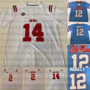 Custom Ole Miss Rebels Колледж Футбол Футбол 10 Джон Rhys Plumlee 2 Matt Corral 14 Bo Wallace 24 Snoop Conner 8 Elijah Moore