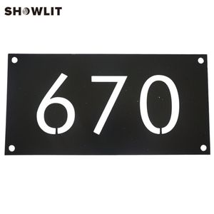 Black Plate Door Sinais de endereço personalizados para números domésticos outros hardware outro hardware