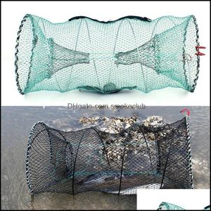 Balıkçılık Spor Outdoorsfishing Aessories Taşınabilir Yuvarlak Fishnet Istakoz Yengeç Meyveli Yün Çağrı Yiyecek Loach Karides Yakalama Aracı Tuzak Kafes Bırak Teslimat