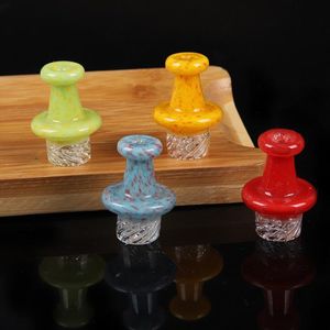 Últimas Legal Colorido Pyrex Vidro Bong Hookah Rigs De Petróleo Capa Carb Cap Portátil Quartz Bowl Tigela Tampa Inovadora Design Handmade Fumando Acessórios DHL Livre