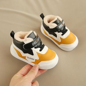 First Walkers Baby Shoes Boy Toddler Infant Girl Winter Boots Plus Velvet Non-Slip Casual Outdoor&home Born Soft Bottom