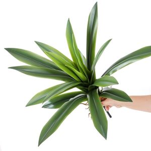 Dekorativa blommor kransar konstgjorda cymbidium blad simulering orkidé gräs skrivbordet gröna växter falska plast löv fönster heminredning ac