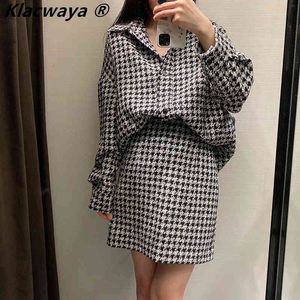 Mulheres Jaquetas Tweed Vintage Chique Texturizado Moda Moda Surgindo Bolsos Collar Botões Botões Borlas Camisa Casaco Casaco 210521