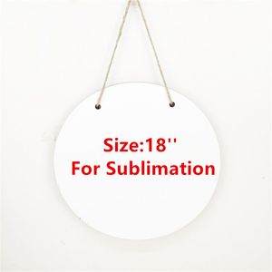 18'' Sublimation Runde Türhänger 18 Zoll MDF Marke einseitig weiß leer Plektan Wärmeübertragung Dekorationen für Familie A12