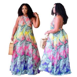 Women Dresses Summer Vestido De Mujer Wholesale Plus Size Clothing XL-5XL Tie Dye Loose Holiday Beach Casual Outfits 210525