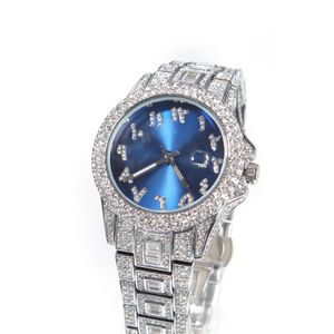 2021 최신 쿼츠 손목 시계 창조적 인 성격 라운드 다이아몬드 남성 시계, 발렌타인 데이 애호가들의 시계 커플 시계