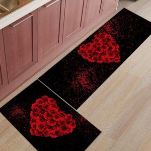 Ковры разнообразие красных роз узор дома ковров кухонный коврик для коврика коврик для ванной комнаты коврик для ванной комнаты коврики балконы