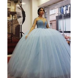 Quinceanera Dresses Ball Suknia Princess Puffy 2021 Royal Blue Tulle Masquerade Sweet 16 Dress Backless Prom Suknie Vestidos DE 15 ANOS