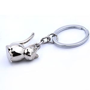 Catena 3D anello carino per donne gattino gatto fortunato portachiavi mens auto portachiavi chaveiro llaveros borsa fascino