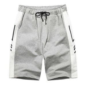 Mäns Aktiva Athletic Performance Loose Fit Shorts With Pocket Masculino Bomull Elastisk Midja Drawstring Korta Byxor DK09 210527
