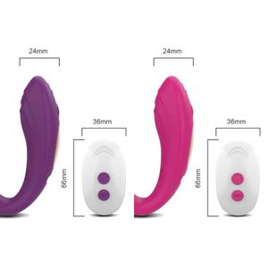 Vibratori NXY Erotic Wireless Condividiamo Vibe Remote Control U Shape Dildo Vibratore G Spot Clitoride Stimolatore Coppie Giocattoli adulti del sesso per donna 1119