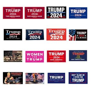 Kıta Banner Bayraklar Polyester Trump Bayraklar 2024 ABD Başkanlık Kampanyası Seçim Bayrağı 90 * 150 cm 38 Stil Deniz T2I52160